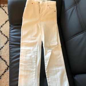 Reformation white jeans